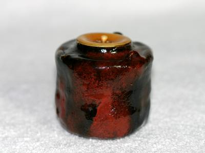 Japanese Red & Black Raku Tea Jar