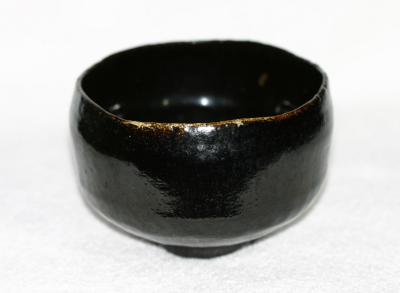 Japanese Black Raku Tea Bowl