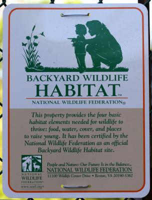 Backyard Wildlife Habitat Marker