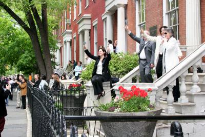 Cheers for the Graduates on Washington Square North