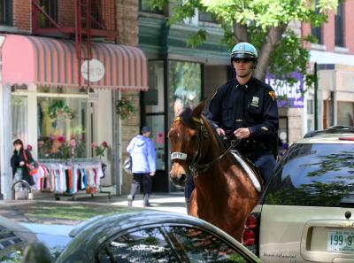 Checking Parked Cars on LaGuardia Place