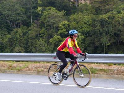 Maziah now an accomplished cyclist