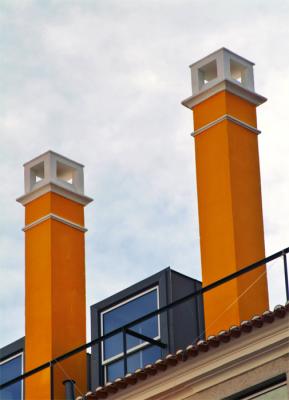 Twin chimneys