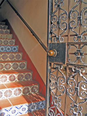 Tiled staircase