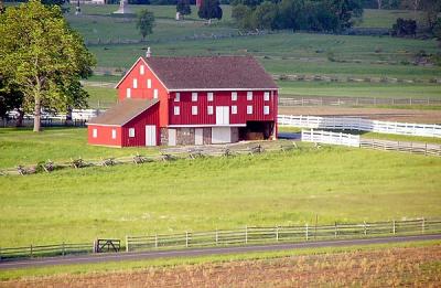 Evening Sun Lights Up a Barn