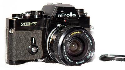 Minolta XE-7 w/MC W. Rokkor-X 1:2.8 f=24mm lens