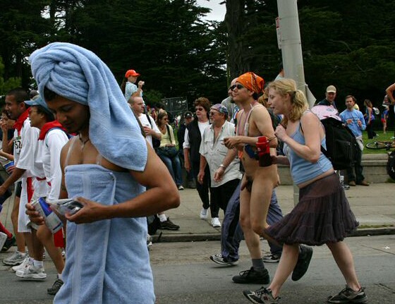 Did You See The Guy Just Wearing A Towel?