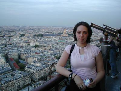 Debbie on the Eiffel Tower 1 (4/29)