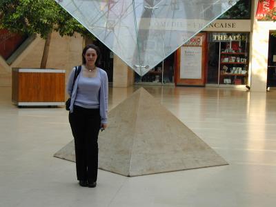 Debbie at the Inverted Pyramid, Louvre (4/30)