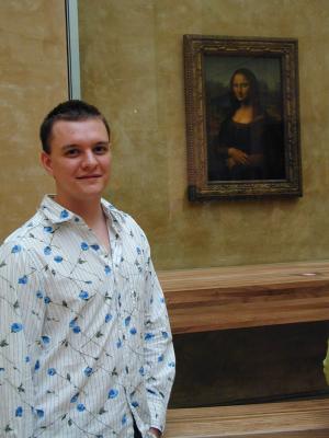 Myself with the Mona Lisa 3, Louvre (4/30)
