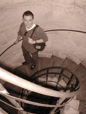 Myself Descending the Stairs, inside the Arc de Triomphe 2 (5/2)