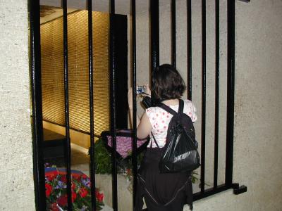 Debbie at the WWII Deportation Memorial, Paris (5/3)