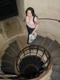 Debbie Descending the Stairs, inside the Arc de Triomphe 1 (5/2)