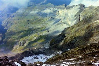 La crte en direction du Gerbats (NE)