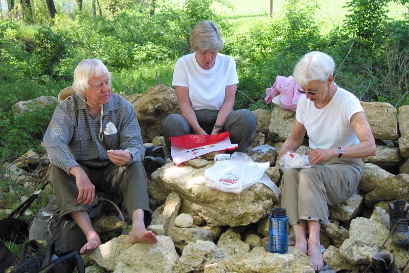 Lunch break---the rock pile