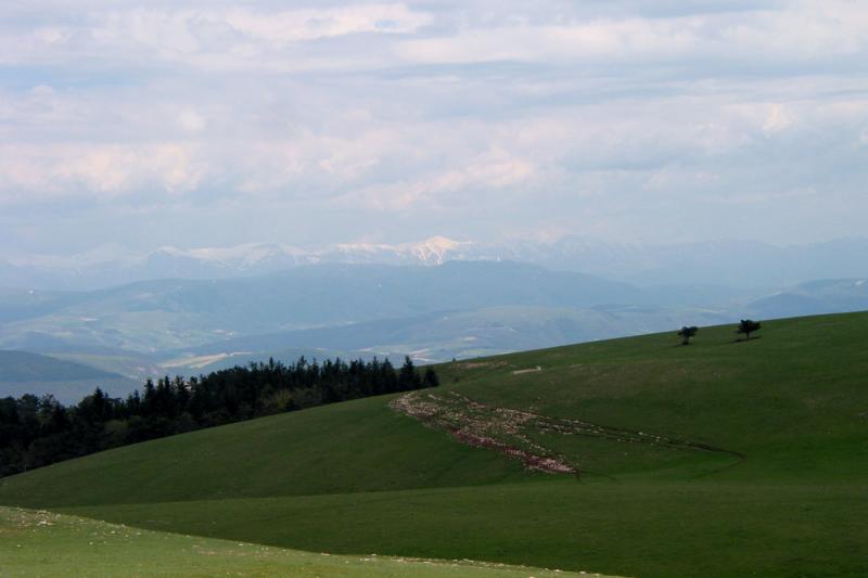 A view of the Sibillini Mountains