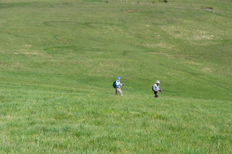 Susan and Bob on the way down.