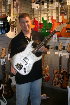 Dennis Galazuka with a Jaguar Strat