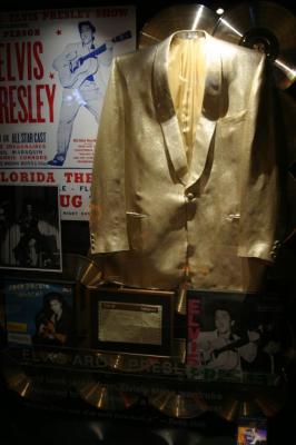 A gold jacket of Elvis' won by a fan