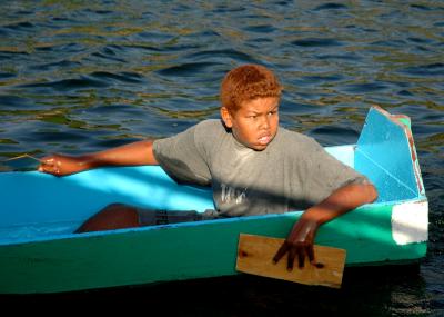 Rowing with a little board