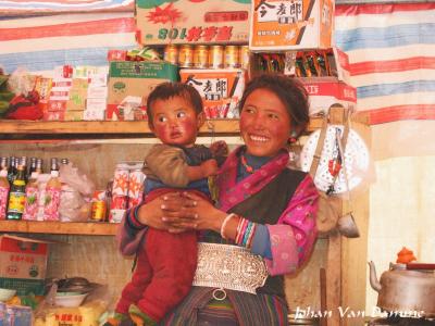 mother and child at intermediate camp