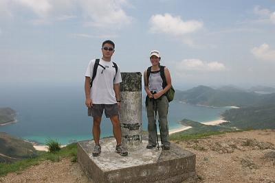 Tony and Jane at the Geodetic Marker on Sharp Peak