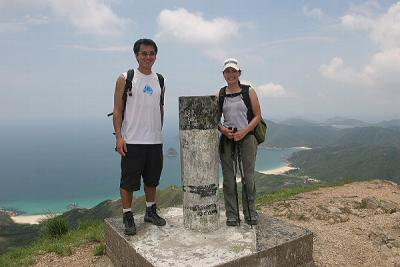 Khanh and Jane at the Geodetic Marker on Sharp Peak