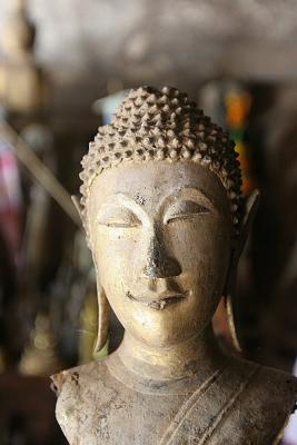 A Budda at Tham Ting Cave (Close Up)