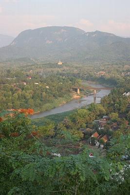 Nam Khan River and Luang Prahbrang from Phu Si