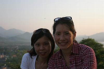 Joyce and Jane at Top of Phu Si