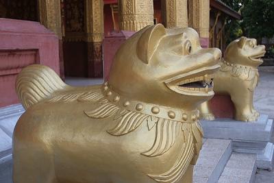 Cute Lions at Wat Saen