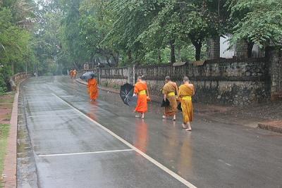 Monks at Food Offering 2