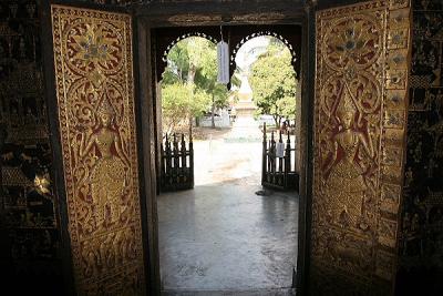 Entrance to Wat Xieng Thong (From the Inside)