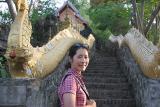Jane and Naga stairs at Phu Si