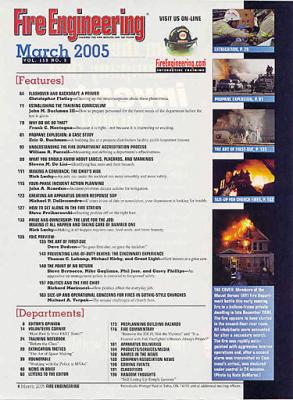 Fire Engineering Magazine (pg. 4) March 2005