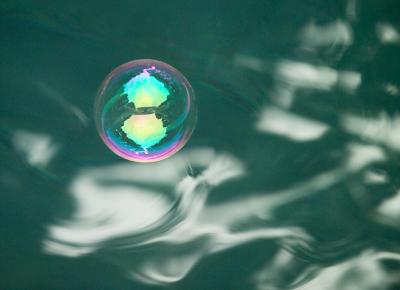 Bubble over pool by John Hill