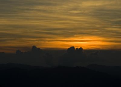 Sunset over the Cordillera Central