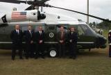 Kevin and team mates w/ Marine One