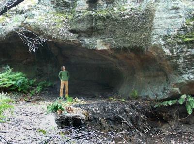 Cate in a cave