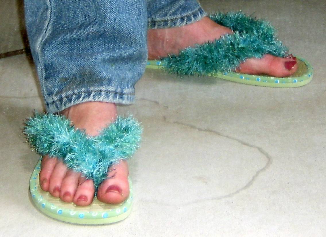 Fun Fur Flip Flops