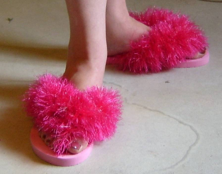 Extra Furry Flip Flops