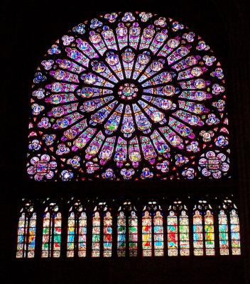One of Notre Dames Magnificent Stained Glass Windows
