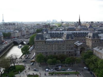 View of Paris from top of Notre Dame