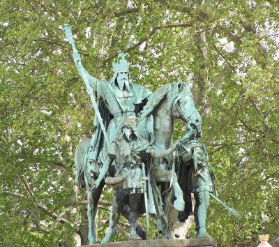 Statue Outside Notre Dame