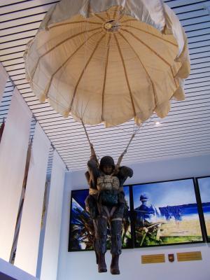 Paratrooper at the Musee du Debarquement at Arromanches