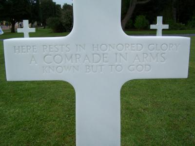 Marker at American Cemetery