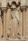 Lady Warrior on front of Notre Dame