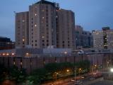 Hospital at dusk