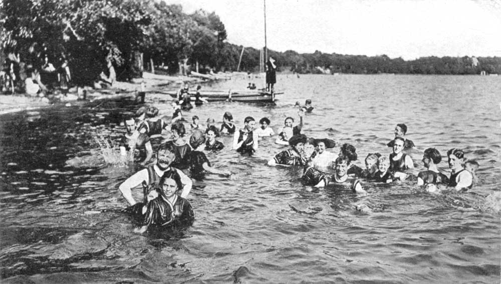 Bathing in West Okoboji Iowa 1910