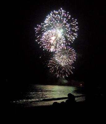 fireworks beaches
